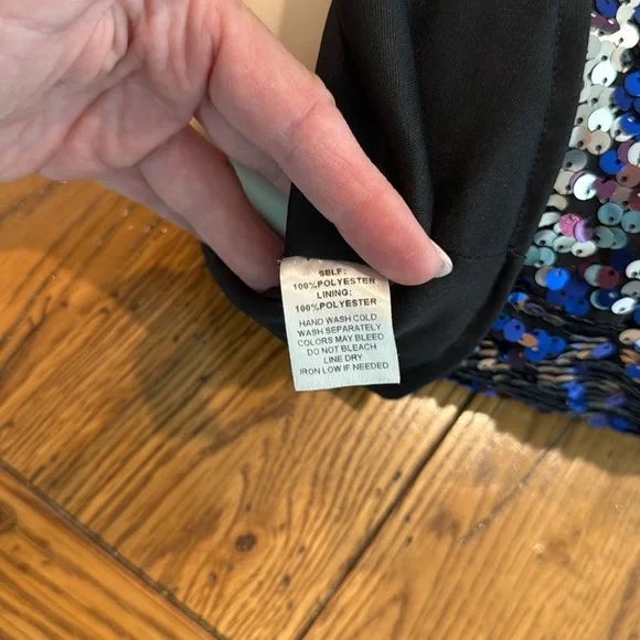 Fashion Nova Purple and Silver Sequin Dress SZ Small - Picture 14 of 14